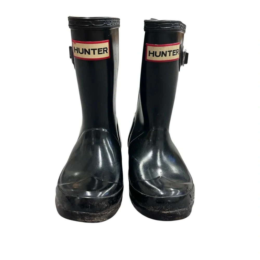 Hunter Original Kids‎ Black Gloss Rain Boots SIze 10/11